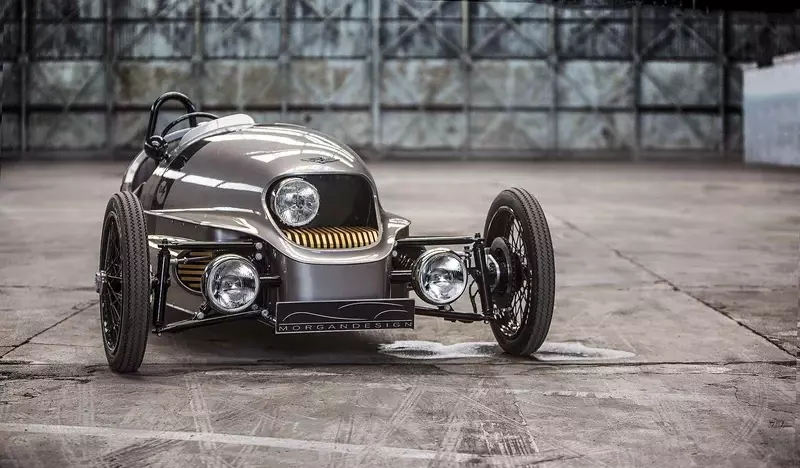 Morgan builds three-wheeled electric cars before production begins.