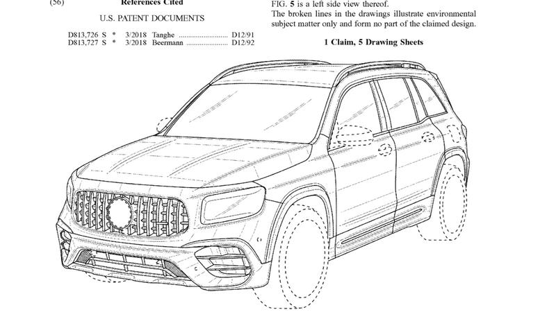 2021 Mercedes-AMG GLB45 leaked with patent image.