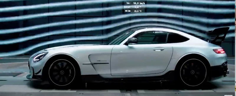 Mercedes-Benz AMG GT Black Series, showing off its aggressive aerodynamic kit for the first time.