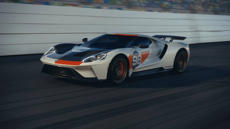 2021 Ford GT Heritage Edition presents a studio collection commemorating Ken Miles' 1966 Daytona victory.