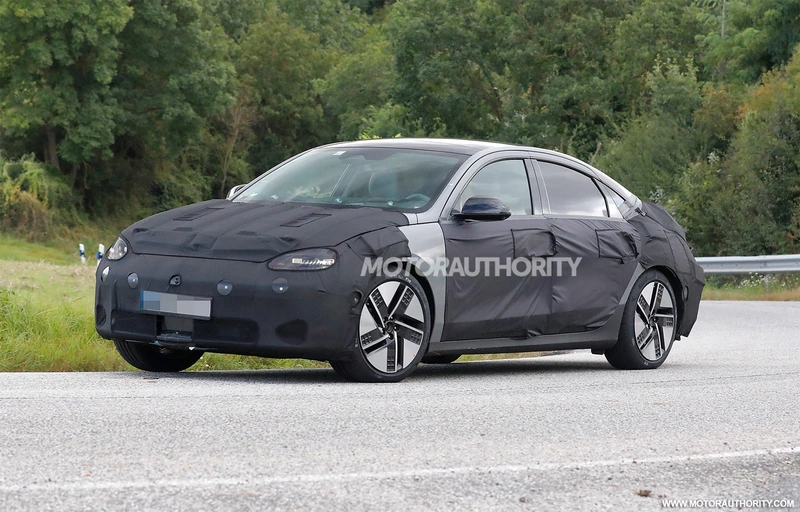 2023 Hyundai Ioniq 6 spy shots and videos: a Prophecy concept to create a Model 3 competitor.