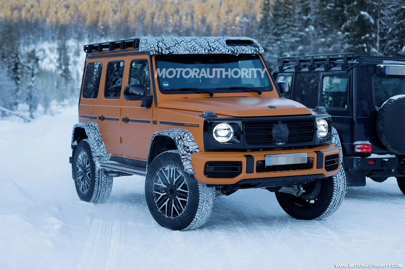 Spy shots and video of 2023 Mercedes-Benz G-Class 4x4 Squared: the luxury monster truck returns