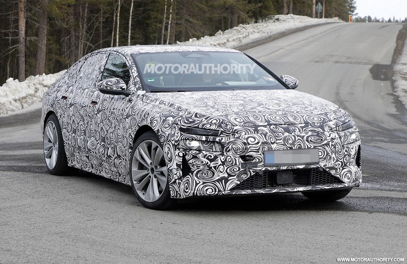 Spy shots of the 2024 Audi A6 E-Tron: Audi's Tesla Model S competitor revealed