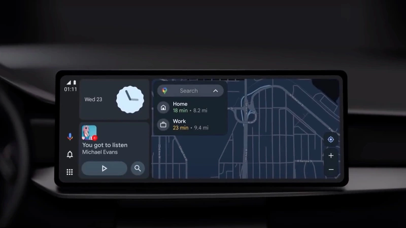 Android Auto update with split-screen display option.