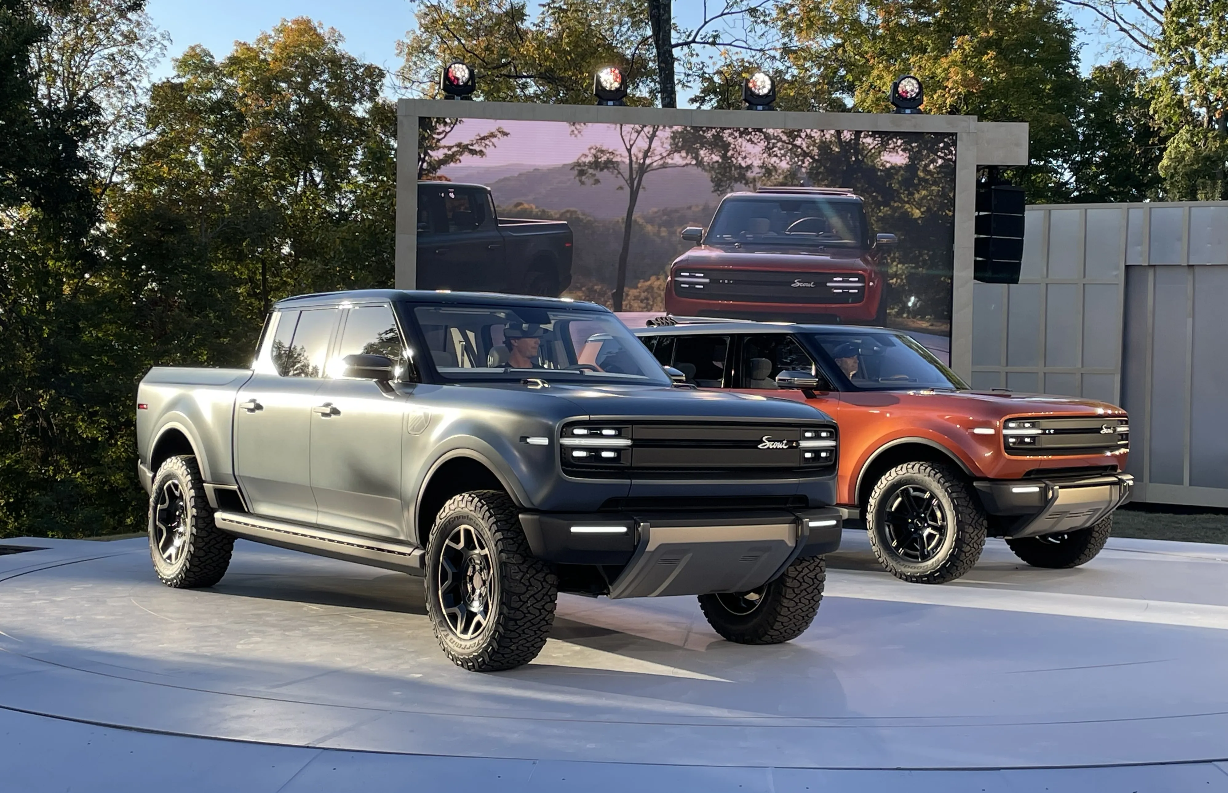 Scout Terra and Traveler electric trucks and SUVs unveiled